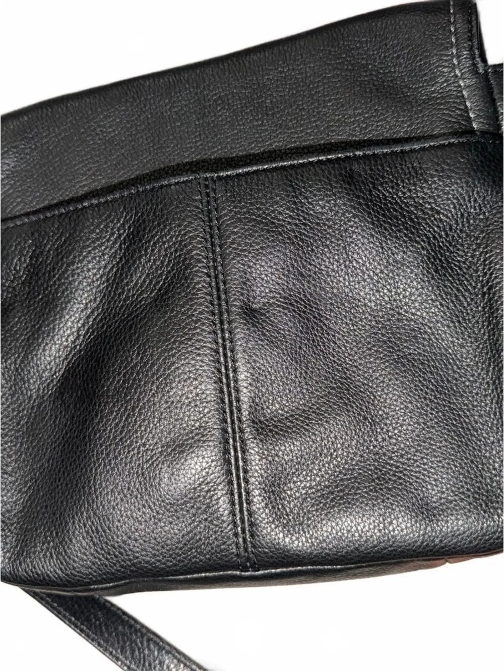 Vintage COACH Black Pebble Leather Turnlock Flap Crossbody Bag